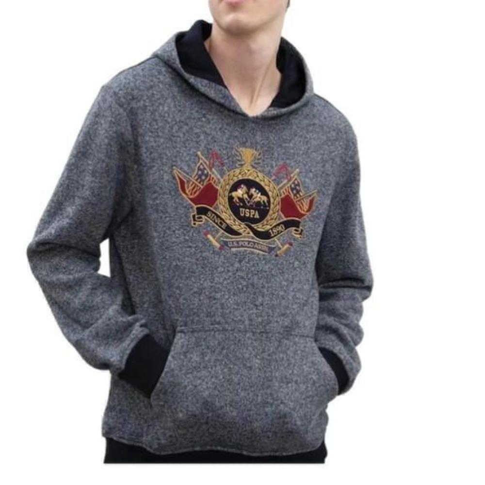 US Polo Assn. Mens Gray Pullover Hoodie Size M